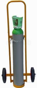 Service Tools and Equipment -  Javac 2 Wheel Trolley With Safety Chain For Oxygen Free Nitrogen Cylinder