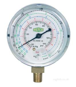 Service Tools and Equipment -  Javac Compound Gauge (npt) 63mm 1/8 Inch