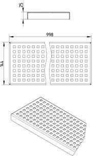 Blucher Drainage -  Blucher Shower Grating Channel 697.015.150.99 S
