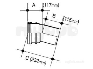 Hepworth Plastidrain -  160mm 15d Bend Single Socket 6p06a