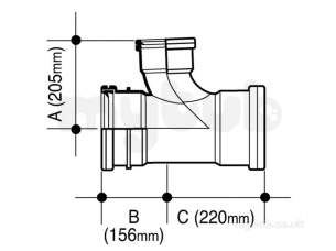 Hepworth Plastidrain -  160mm 45d Junc 110/160mm 2 Socket 6p08f