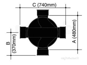 Osma Ultrarib -  6ur928 U-rib Insp Chamber Base 150x150mm