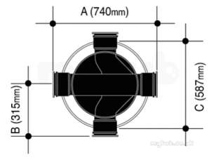 Osma Below Ground Drainage -  6d936 Wavin D/s Equal Nic Base 160x160mm