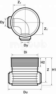 Osma Ultrarib -  300mm Urib 90 Degree Tegra Insp Cham Base