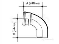 Osma Above Ground Drainage -  6s161g Grey Osma Bend 150mm 92.5d Bend