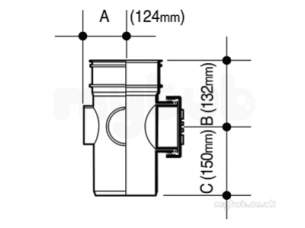 Osma Above Ground Drainage -  6s474b Sw/s Bossed Access Pipe- 3 Skts