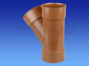 Wavin UltraRib Large Diameter Drainage -  Wavin Ur Junction 45deg Bn 150 Sn8 D/s 6ur213