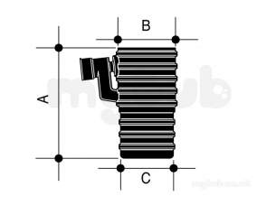 Wavin UltraRib Large Diameter Drainage -  Wavin Ur Road Gully-450x900 Bk 150 S/s 6ur600