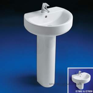 Ideal Standard Concept -  Ideal Standard Sphere E786201 550mm One Tap Hole Basin White
