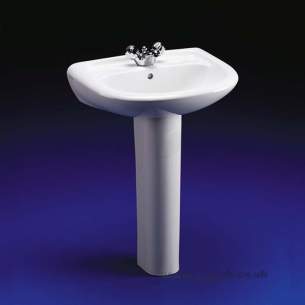 Armitage Entry Level Sanitaryware -  Armitage Shanks Montana S210001 510mm Two Tap Holes Basin Only Wh Special