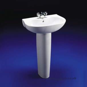 Ideal Standard Space -  Ideal Standard Space E7152 One Tap Hole Short Proj Basin White