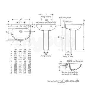 Ideal Standard Studio -  Ideal Standard Studio 500mm One Tap Hole Basin White