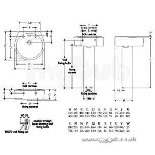 Ideal Standard Luxury -  Ideal Standard White E0015 Pedestal For 50cm Basin Wh