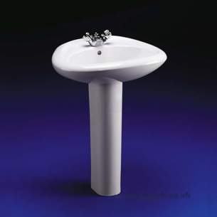 Armitage Shanks Luxury Sanitaryware -  Armitage Shanks Cameo S204001 590mm Two Tap Holes Basin White