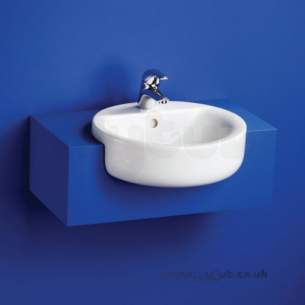 Ideal Standard Concept -  Ideal Standard Sphere E797901 450mm One Tap Hole Semi-countertop Basin White