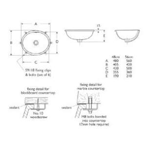 Armitage Vanity Basins -  Armitage Shanks Marlow S2565 480mm Basin Wh S256501