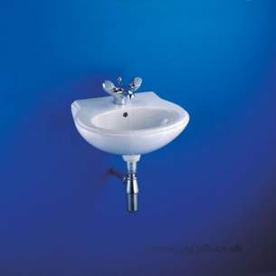 Armitage Shanks Luxury Sanitaryware -  Armitage Shanks Accolade S2732 450mm Two Tap Holes Basin White