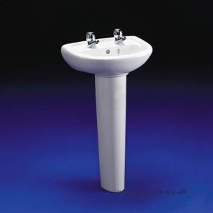 Armitage Entry Level Sanitaryware -  Armitage Shanks Montana S2760 Two Tap Holes Handrinse Basin Wh