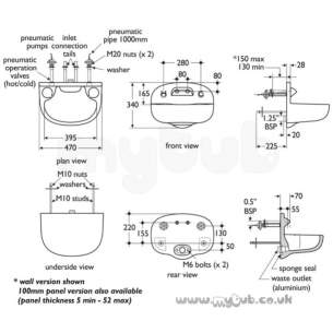 Armitage Shanks Commercial Sanitaryware -  Armitage Shanks S2127 Sentry Basin Fashion Grey S2127cm