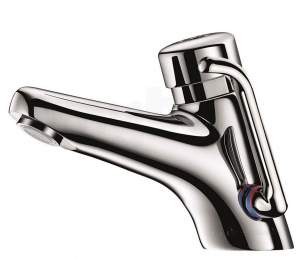 Delabie Basin Mixers -  Delabie Tempomix 2 Ab Basin Mix F3/8 Inch 7sec Time Flow Plus Stopcocks Lh