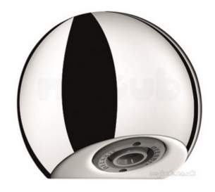 Delabie Showers -  Delabie Vandal Proof Round Shower Head M1/2 Inch For Walls 230mm