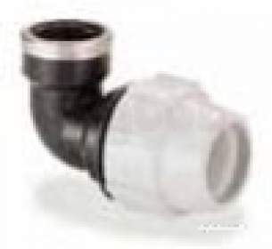 Plasson Fittings -  75 X 3 Plasson 90 Elbow Poly/fi 7150