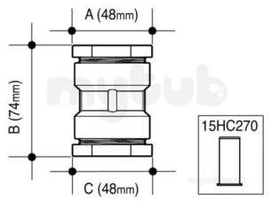 Wavin Civils -  71902500 25mm Trigon Straight Coupling