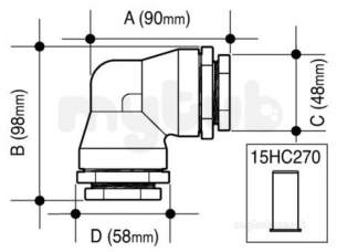 Wavin Civils -  71903590 32mm Trigon 90 Degree Elbow