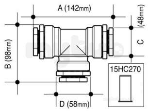 Wavin Civils -  Wavin 71902700 25mm Trigon Equal Tee