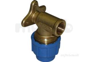 Georg Fischer Alprene Fittings -  Georg Fischer Alprene Wall Plate Elbow 20x1/2bsp