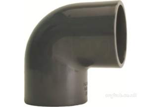 Georg Fischer Upvc Fittings and Valves Metric -  Georg Fischer Upvc 90d Elbow 211001 225-200 721100120