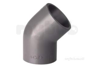 Georg Fischer Upvc Fittings and Valves Metric -  Georg Fischer Upvc 45d Elbow 211501 225-200 721150120