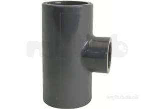 Georg Fischer Upvc Fittings and Valves Metric -  Georg Fischer Upvc 90d Reduced Tee Np16 90x32 721200142