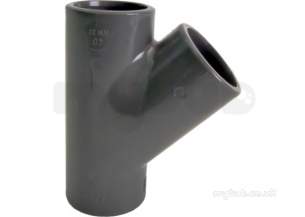 Georg Fischer Upvc Fittings and Valves Metric -  Georg Fischer Upvc 45d Equal Tee 212501 90 721250113
