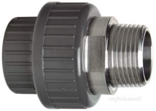 Georg Fischer Upvc Fittings and Valves Metric -  Georg Fischer Upvc X R3/4 Ss Union Epdm 25 721540707
