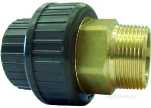 Georg Fischer Pvc Fittings 1 and Below -  Georg Fischer Bspm Adpt Union Plxbrass 215519 1/2