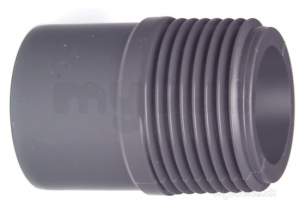 Georg Fischer Upvc Fittings and Valves Metric -  Georg Fischer Upvc P/t Adpt Nipple 219135 20x1/2 721913506