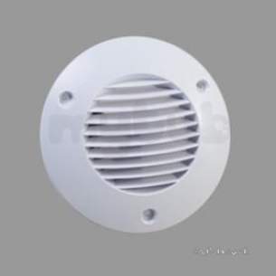 Kane International Combustion Test Equipment -  Airflow Icon Rnd Ext Grille 100mm White