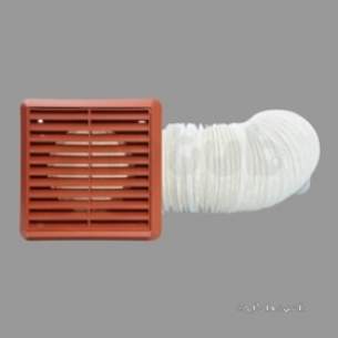 Kane International Combustion Test Equipment -  Airflow Icon Flex Duct 100mm Terracotta