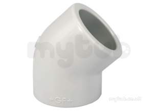 Georg Fischer Pp Tube and Fittings Metric -  Georg Fischer Pp 45d Elbow 271501 75