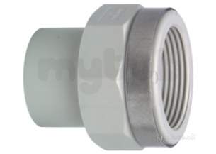 Georg Fischer Pp Tube and Fittings Metric -  Georg Fischer Progef Adaptor Socket Bsp 63