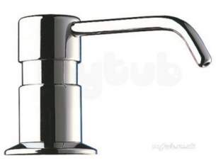 Delabie Dispensers -  Delabie Soap Dispenser Curved Spout 1l Bottle Chromed Brass