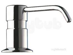 Delabie Dispensers -  Delabie Soap Dispenser Curved Spout Tube L1200 Chromed Brass