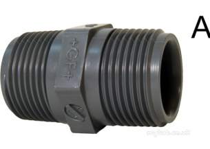 Georg Fischer Abs Fittings 1 14 and Above -  Georg Fischer Abs T/t Barrel Nipple 299115 2