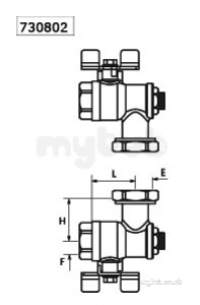 Delabie Accessories and Miscellaneous -  Delabie 2 X Angled Isolating Ball Valve For Premix 3/4 Inch