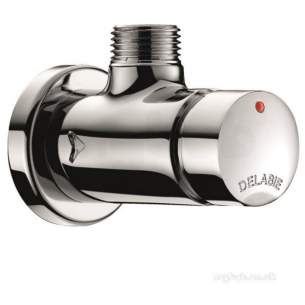 Delabie Shower Valves -  Delabie Temposoft 2 Exposed Shower Valve M1/2 Inch Angled 30 Sec Flow