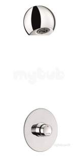 Delabie Showers -  Delabie Temposoft 2 Recessed Shower Kit M1/2 Inch 30 Sec Valve Plus Round