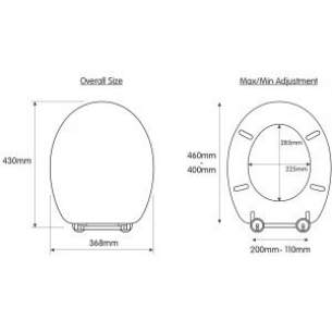 Croydex Toilet Seats -  Lugano Moulded Wood Flexifix Toilseat Wh