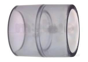 Georg Fischer Upvc Fittings and Valves Metric -  Georg Fischer Upvc Clear Socket 529101 25 752910107