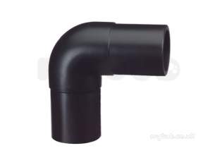 Georg Fischer Black Electrofusion Pe Fittings -  Georg Fischer Pe100 90d Spigot Elbow Pe100 Sdr11 20 753101006